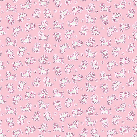 Strawberry Biscuit Poodle in Pink by Elea Lutz for Penny Rose Fabrics