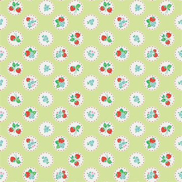 Strawberry Biscuit Scallop in Green by Elea Lutz for Penny Rose Fabrics