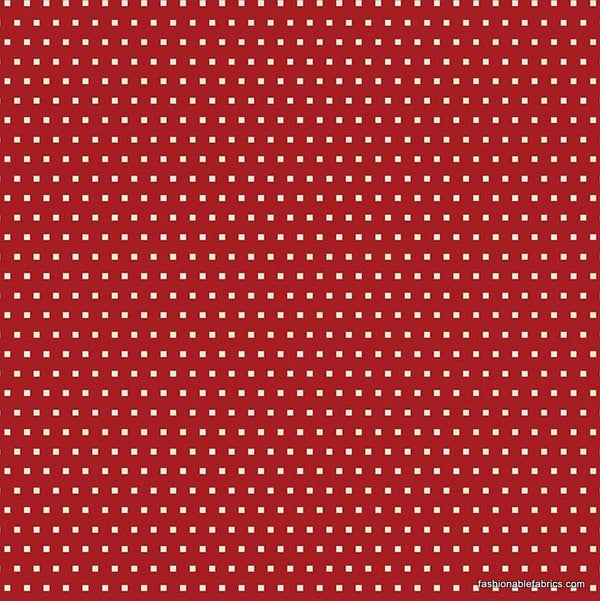 Style Mod 2 Dots on red by Newcastle Fabrics