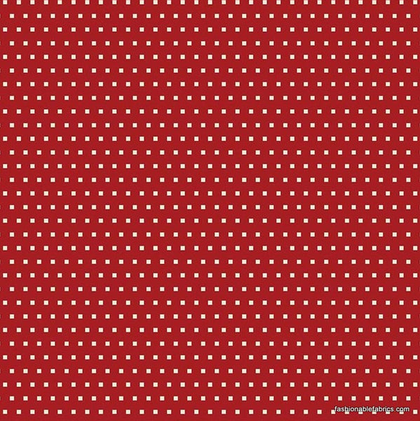 Style Mod 2 Dots on red by Newcastle Fabrics