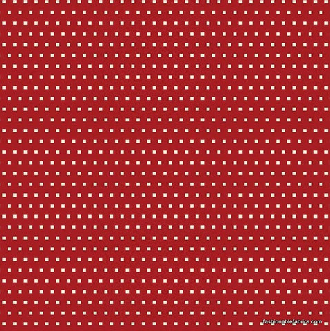 Style Mod 2 Dots on red by Newcastle Fabrics