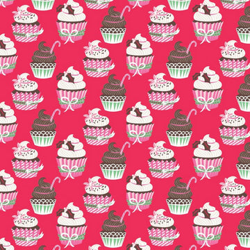 Sugar Rush Holiday Cupcakes in Red by Blend Fabrics
