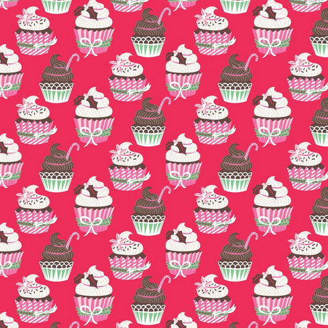 Sugar Rush Holiday Cupcakes in Red by Blend Fabrics