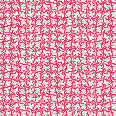 Sugar Rush Mint Swirls in Red by Blend Fabrics