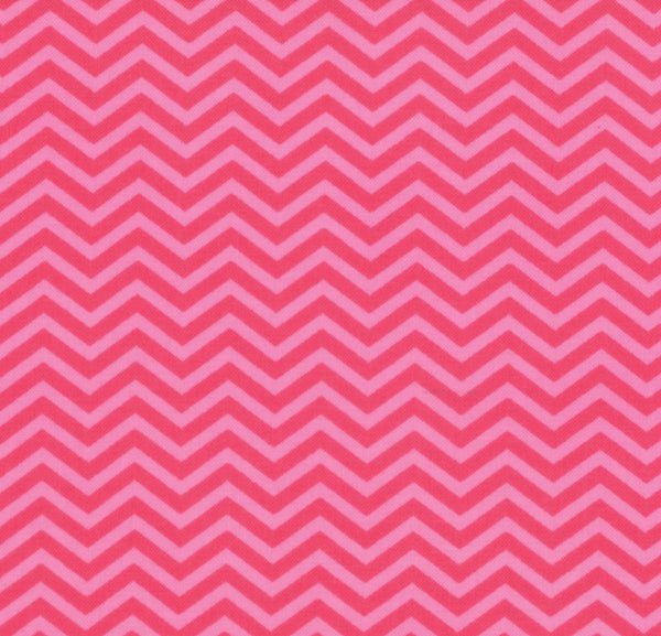 Surrounded by Love Valentines Chevron in Passion Pink by Moda Fabrics