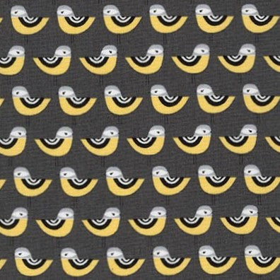 Suzy's Minis Birds on Gray by Suzy Ultman for Robert Kaufman