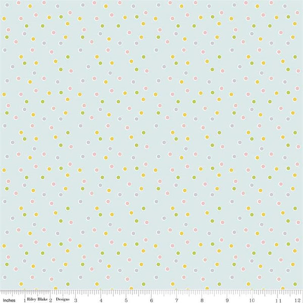 Sweet Orchard Dot in Aqua by Riley Blake