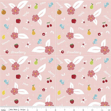 Sweet Orchard Fruit in Pink by Riley Blake