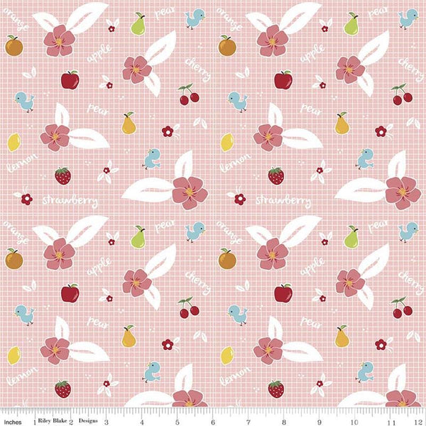 Sweet Orchard Fruit in Pink by Riley Blake