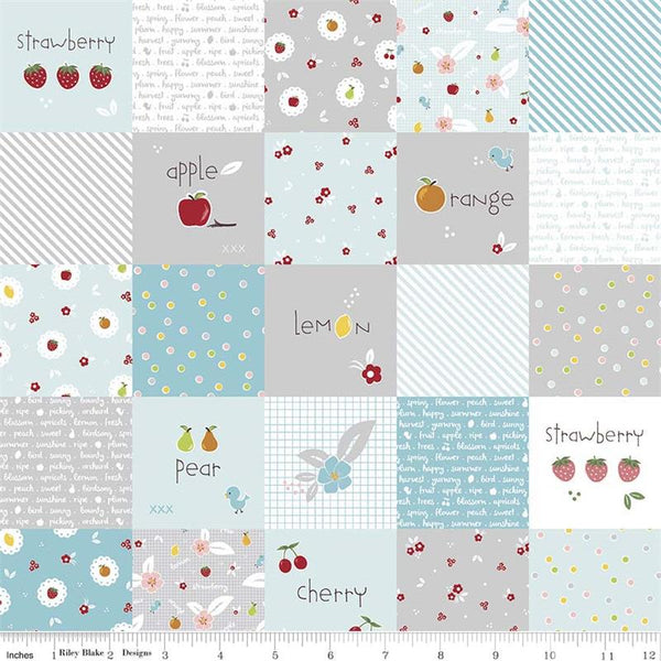 Sweet Orchard Main Designer Cloth in Aqua by Riley Blake
