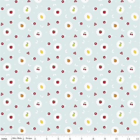 Sweet Orchard Scallop in Aqua by Riley Blake