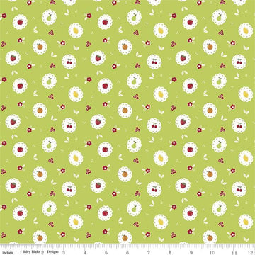 Sweet Orchard Scallop in Green by Riley Blake