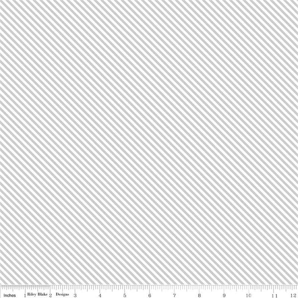 Sweet Orchard Stripe in Gray by Riley Blake