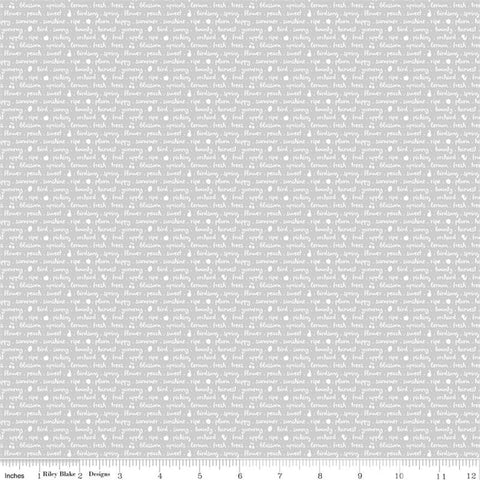 Sweet Orchard Text in Gray by Riley Blake