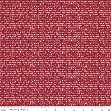 Sweet Orchard Text in Red by Riley Blake