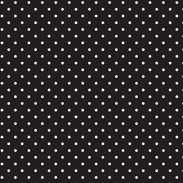 Swiss Dot on Black by Riley Blake Designs