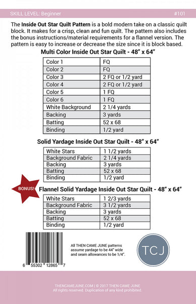 Inside Out Star quilt pattern by Meghan Buchanan