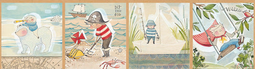 The Adventurers Investigate 12 inch Panel by Cori Dantini for Blend Fabrics