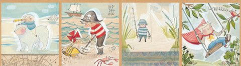 The Adventurers Investigate 12 inch Panel by Cori Dantini for Blend Fabrics