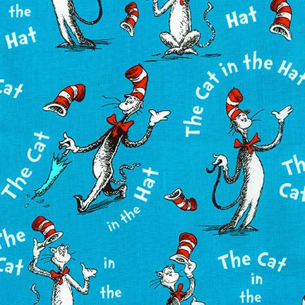The Cat in the Hat Cat with Title on Blue by Dr. Seuss Enterprises