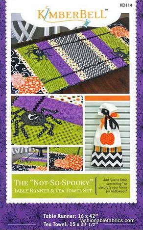 Not-So-Spooky Table Runner and Tea Towel Set Sewing Pattern by Kimberbell