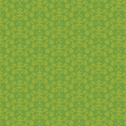 Tinsel Tree Damask in Green by Blend Fabrics