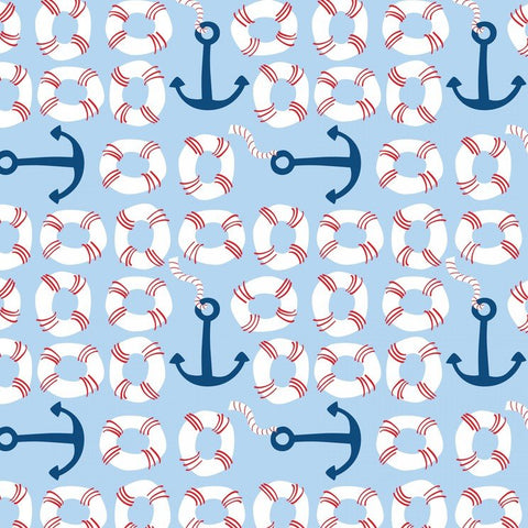 True Blue Perry Buoy in Light Blue by Blend Fabrics