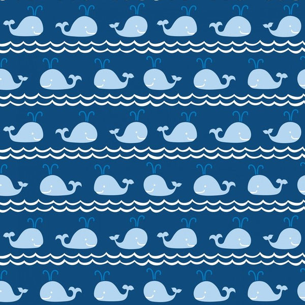 True Blue Rowing in Blue by Blend Fabrics