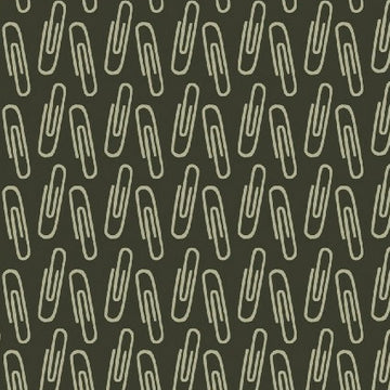 Type Paperclips on Gray by Windham Fabrics