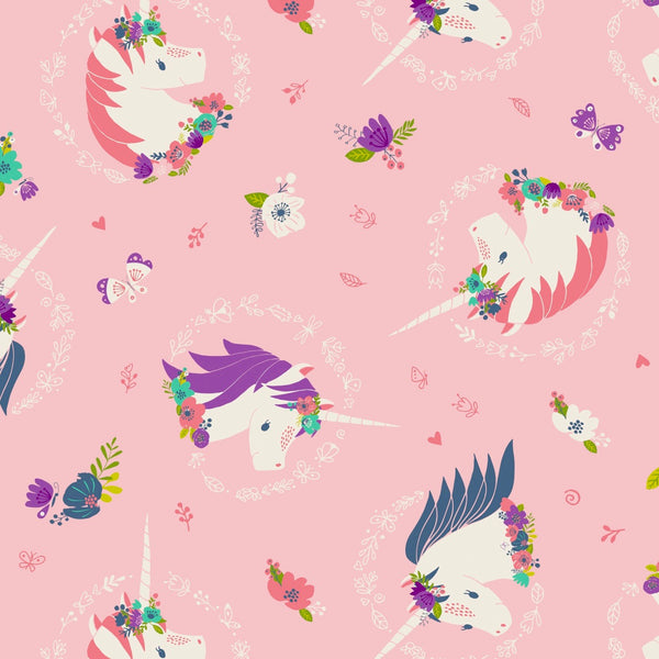 Unicorns & Flowers Pink