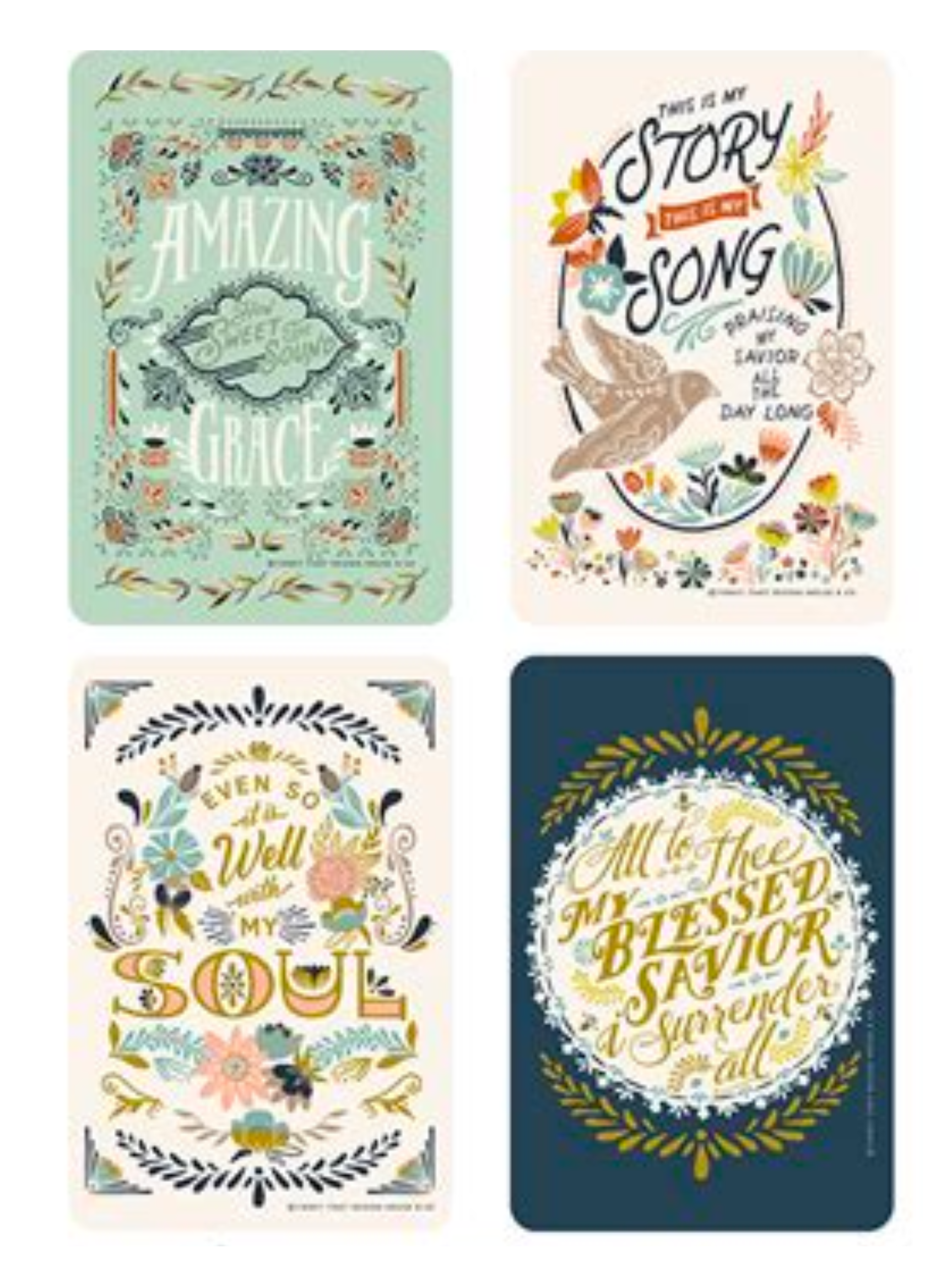 4 Hymn Tea Towels - Set 4