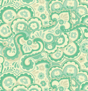 Up Parasol Cakewalk in Turquoise by Heather Bailey for FreeSpirit Fabrics
