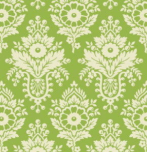 Up Parasol Lulu Damask in Green by Heather Bailey for FreeSpirit