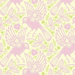 Up Parasol Meadowlark in Pink by Heather Bailey for FreeSpirit Fabrics