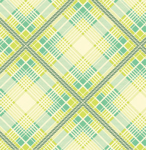 Up Parasol Summer Plaid in Turquoise by Heather Bailey