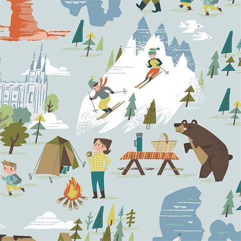 Utah on Blue by Riley Blake Designs