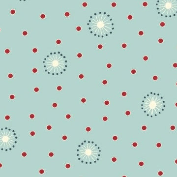 Wallflowers Scattered Seeds in Aqua by Windham Fabrics