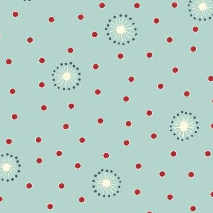 Wallflowers Scattered Seeds in Aqua by Windham Fabrics