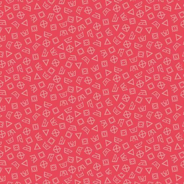 Washday Symbols in Red by Makower UK