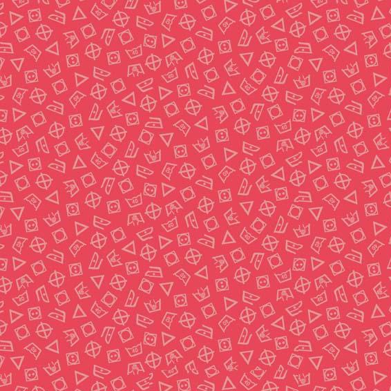 Washday Symbols in Red by Makower UK