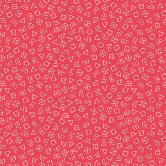 Washday Symbols in Red by Makower UK