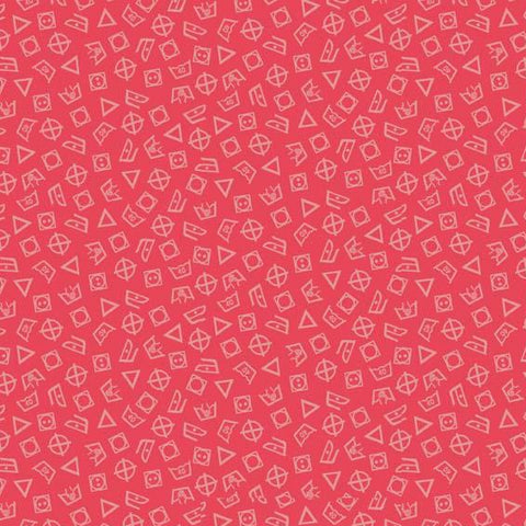 Washday Symbols in Red by Makower UK