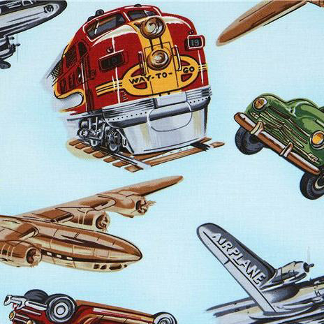 Way to Go on Aqua by Michael Miller Fabrics