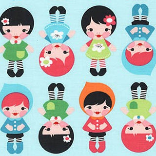 Whatever the Weather Girls in Rainbow by Lisa Tilse for Robert Kaufman Fabrics