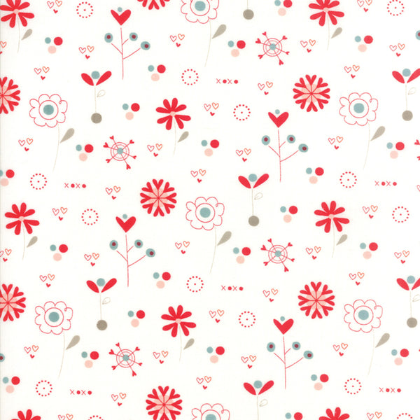 Love You Wild Flowers in Red