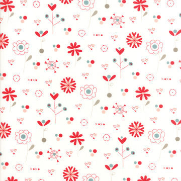 Love You Wild Flowers in Red