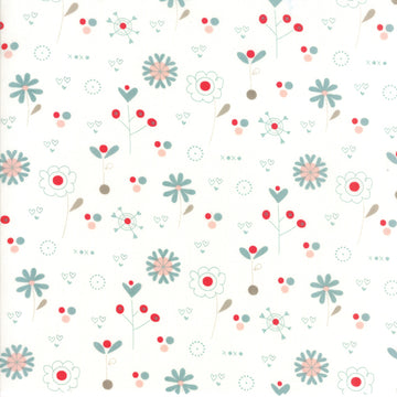 Love You Wild Flowers in Aqua