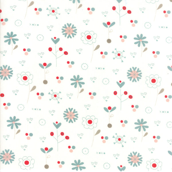 Love You Wild Flowers in Aqua