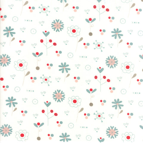 Love You Wild Flowers in Aqua