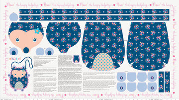 Wildflower Meadow Panel in Blue by Riley Blake Designs